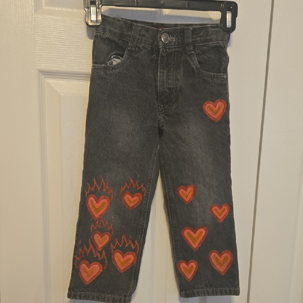 Ed Hardy Black Denim with Red Stitching